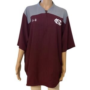 Under Armour quarter-zip pullover cinch hem kangaroo pocket sz XL maroon